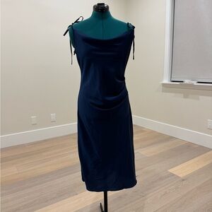 Navy slip dress contemporary costume